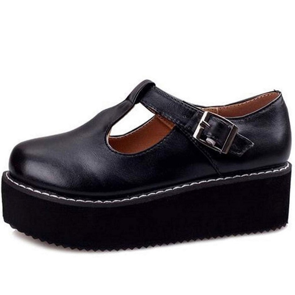 🖤 Round Toe Platform Creeper Shoes 🖤